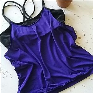 Athleta Purple and Black Tank